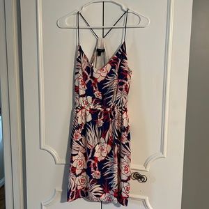 J. Crew Red, White and Blue Floral Dress Size 2